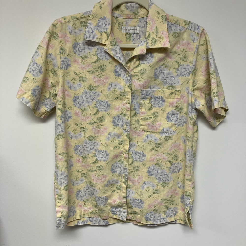Jones New York Pastel Floral Blouse, S